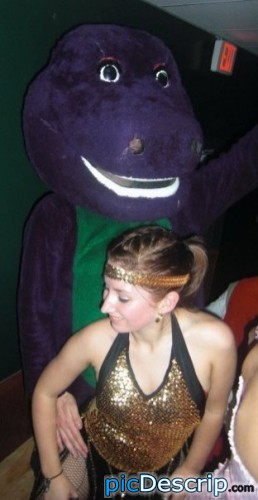 picDescrip.com - Strange - Barney's a creep.