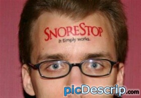 picDescrip.com - WTF?! - "Andrew Fischer, 20, auctioned off his forehead for $37,375 to be used as advertising space for one month by the anti-snoring remedy SnoreStop"WHY WOULD YOU DO THAT?